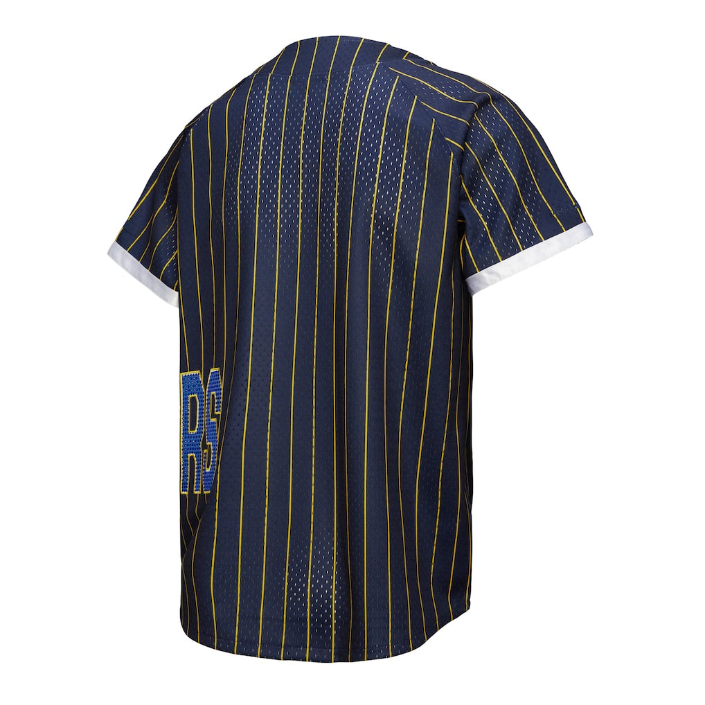 Women's Golden State Warriors Mitchell & Ness x DANNIJO Blue Fashion Baseball Jersey