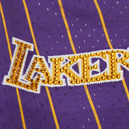 Women's Los Angeles Lakers Mitchell & Ness x DANNIJO Purple Fashion Baseball Jersey