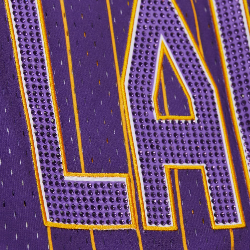Women's Los Angeles Lakers Mitchell & Ness x DANNIJO Purple Fashion Baseball Jersey
