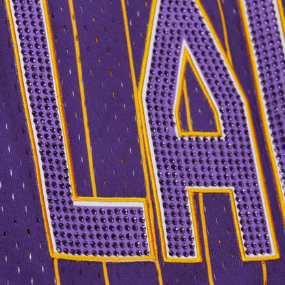Women's Los Angeles Lakers Mitchell & Ness x DANNIJO Purple Fashion Baseball Jersey